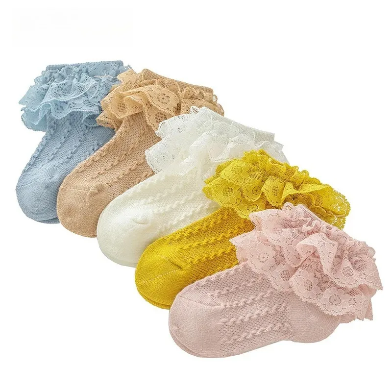 Bébé trucs enfants bébé fille hirondelle chaud dentelle Tutu chaussettes infantile nouveau-né enfant dentelle hirondelle solide cheville chaussettes