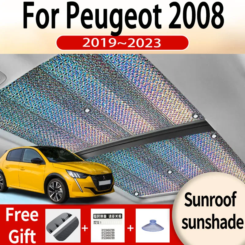 For Peugeot 2008 P24 2019 2020 2021 2022 2023 Car Sunroof Sunshade Panoramic Windshield Sun Visor Anti-ultraviolet Accessories