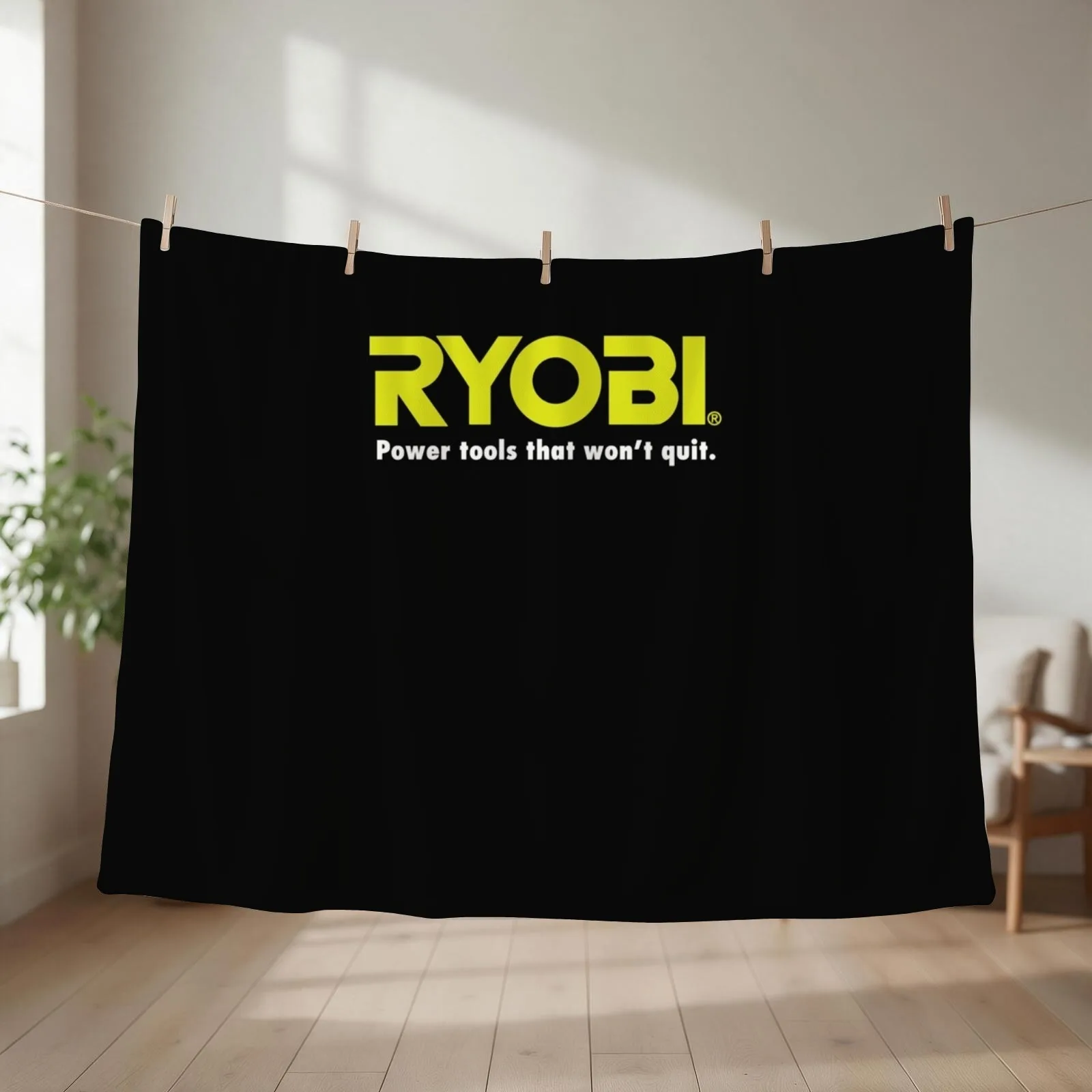 POWER TOOLS RYOBI LOGO Throw Blanket couch cozy soft plush fuzzy picnic outdoor blanket