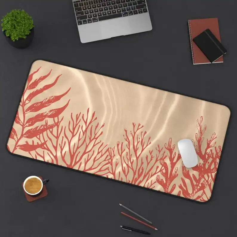 

Coral Reef Mouse Pad, Stylish Desk Mat, Suitable for Home Office, Minimalist Office Decor, The Perfect Gift for Her and Him.