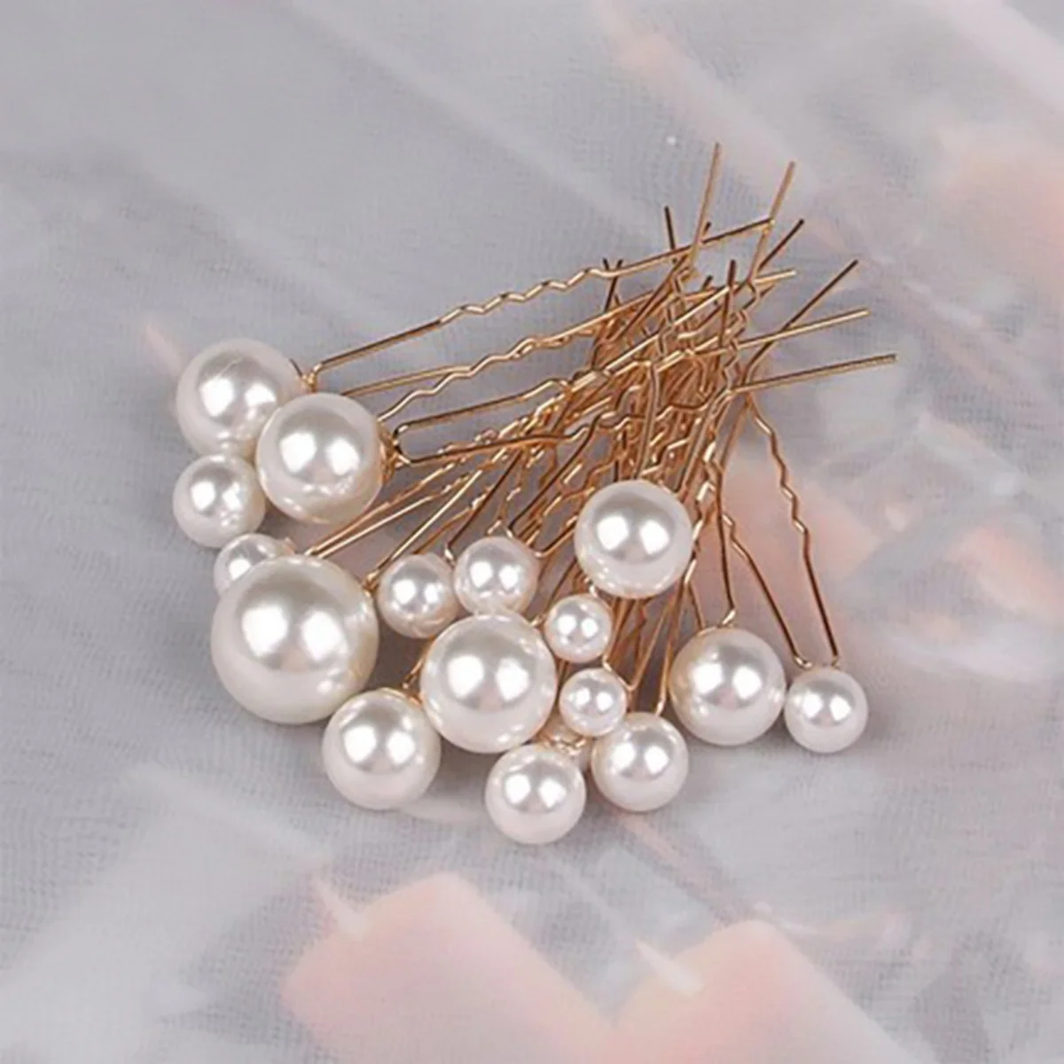 Women U-shaped Pin Metal Barrette Clip Hairpins Simulated Pearl Bridal Tiara Hair Accessories Wedding Hairstyle Design Tools image 4