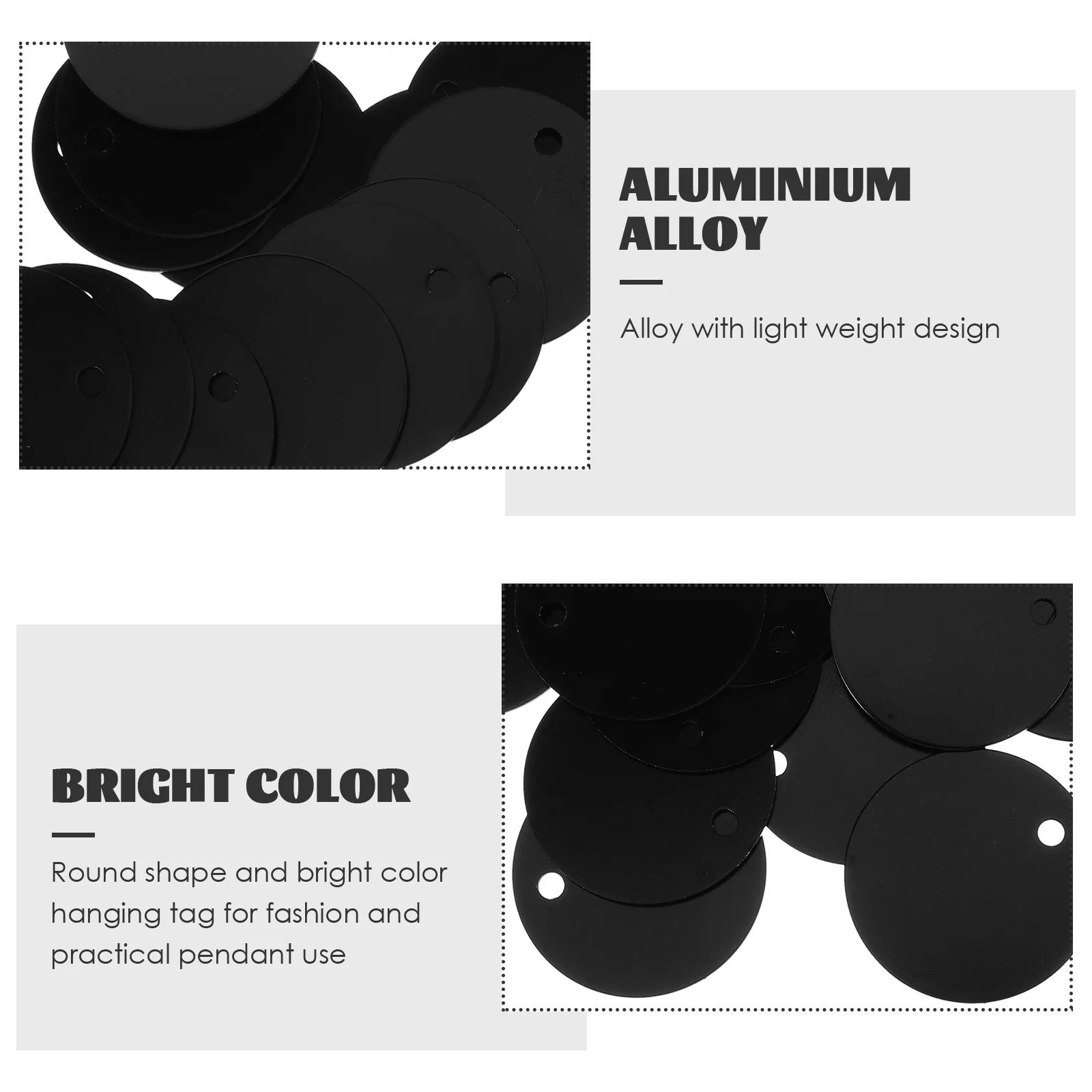

25 Pcs Aluminum Alloy Hanging Tags DIY Dog ID Pet Blank Pendent Charms Collar Accessories Bright Round Anti Rust Lightweight