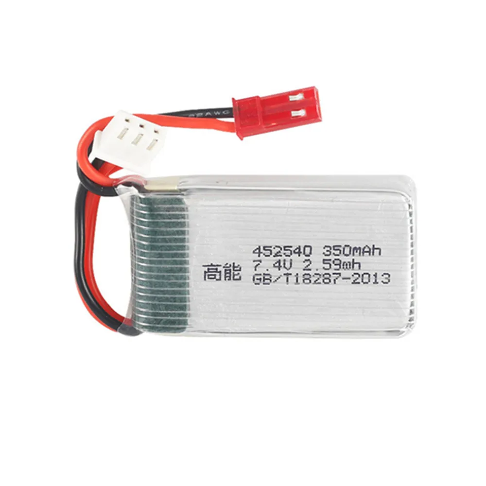 7.4v Battery For MJX X401H X402 KINGKONG 90GT RC Drone Helicopter Parts 2s 7.4v 350mAh Rechargeable lipo Battery jst plug 1-5pcs