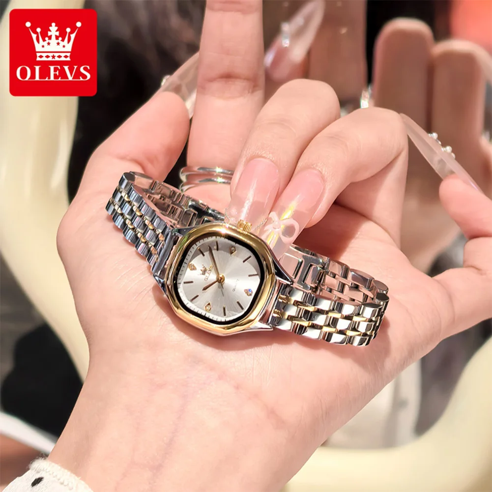 OLEVS 5888 Top Brand Women's Watches Luxury Diamond Watch Stainless steel Strap Waterproof Wristwatches