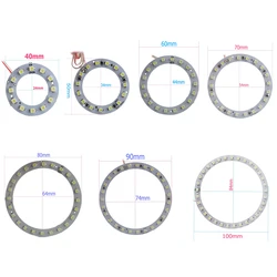 2Pcs  Angel Eye 1210 40MM 50MM 60MM 70MM 80MM 90MM 100MM 110MM 120MM 130MM Headlight Halo Ring 12V For Cars