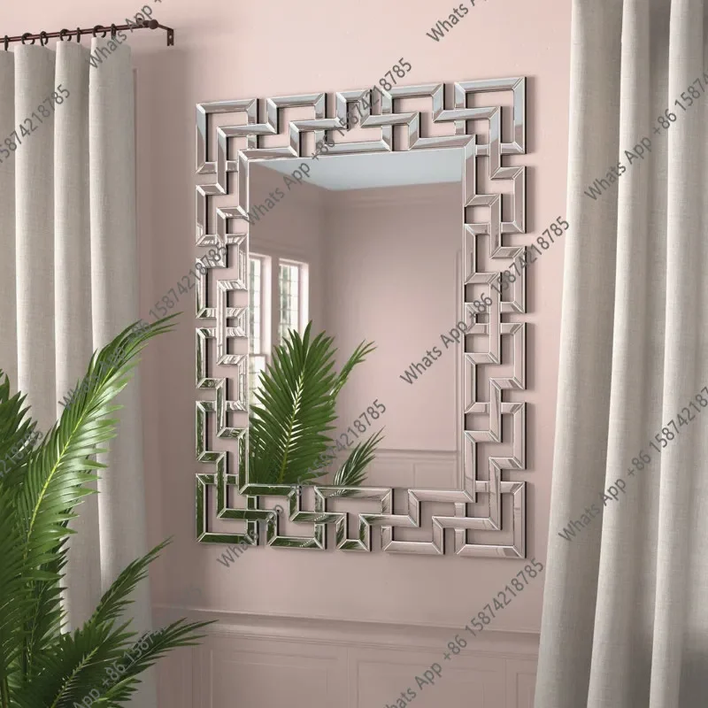 Ko Art Hemp Rope Decorative Mirror Round Gold Palace Special-shaped Round Mirror Adhesive Glass