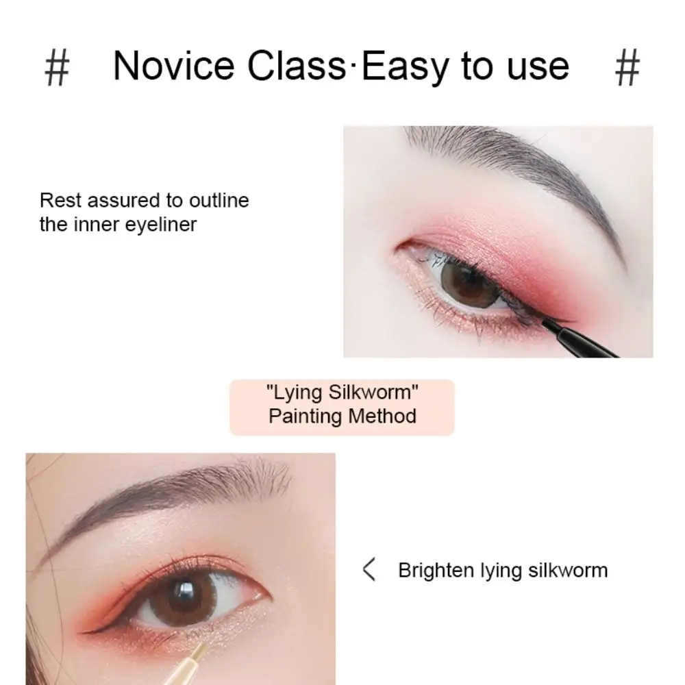 Waterproof Eyeliner Pencil Non-Smudge Matte Gel Eyeliner Pen Colorful Glitter Champagne Lying Silkworm Pencil Cosmetics