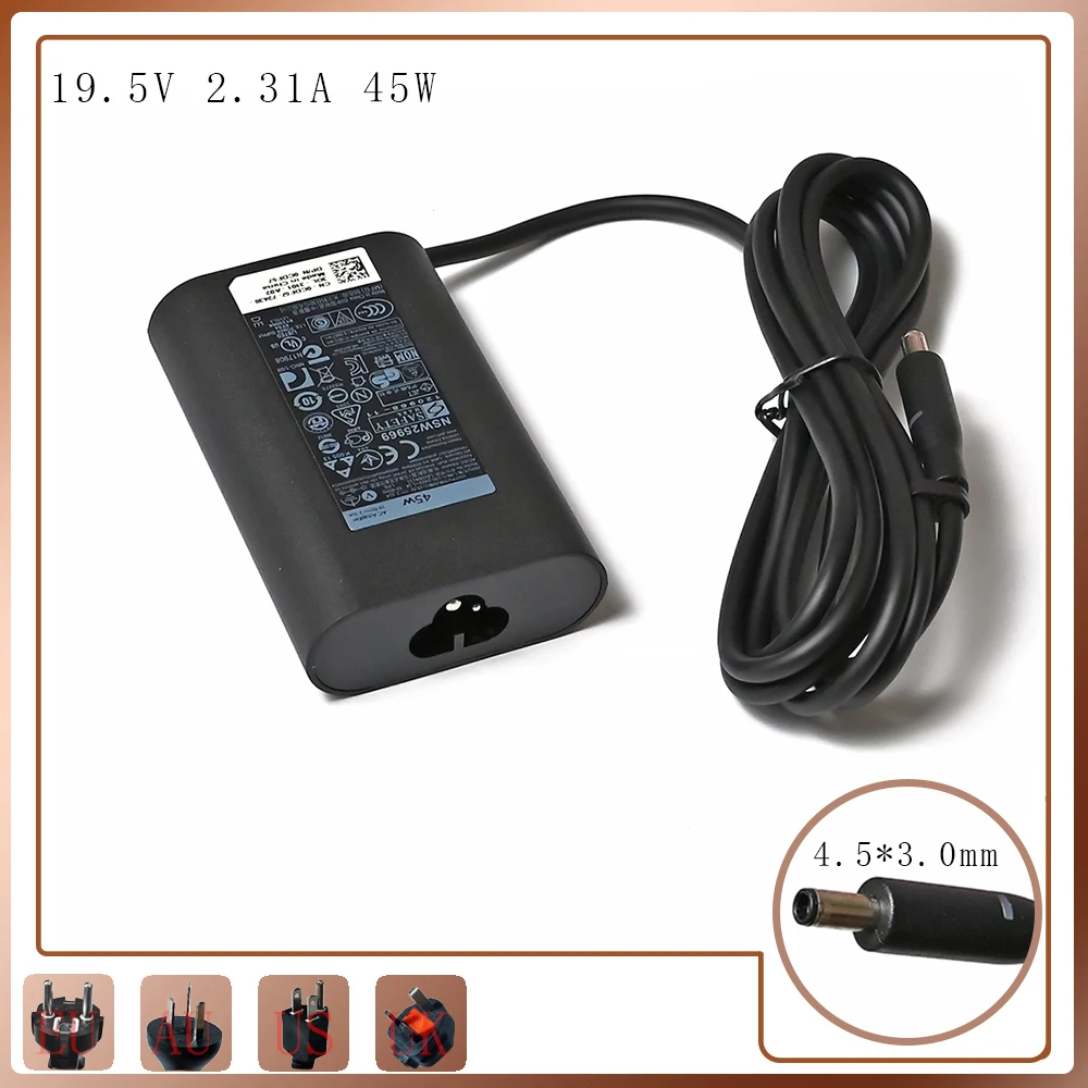 19.5V 2.31A Laptop AC Adapter for Dell 45W XPS12 XPS13 9343 9350 9360 7437 9343 9365 4.5*3.0 charger