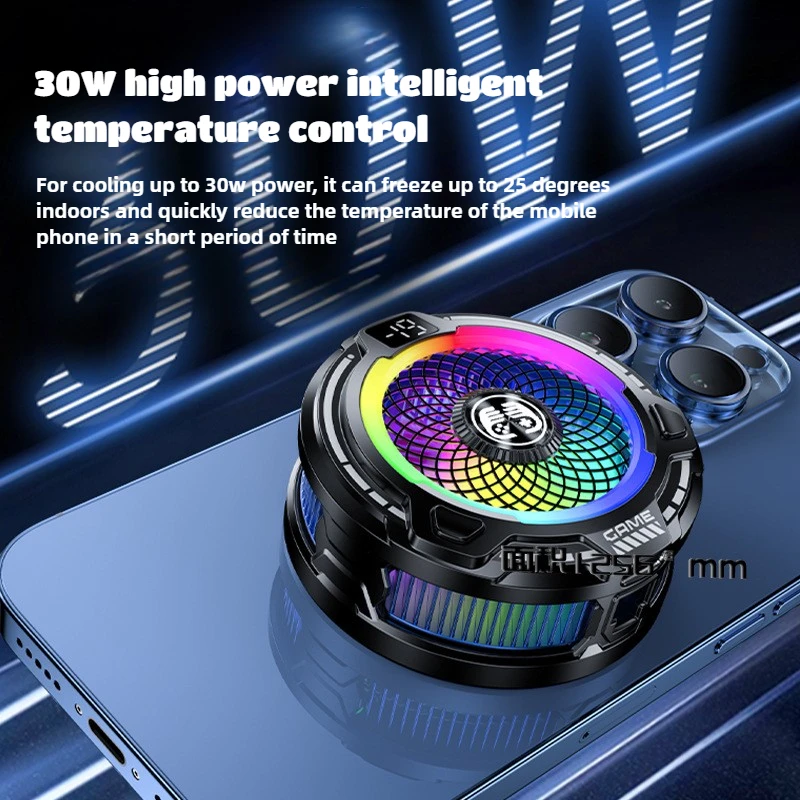 FS18 NEW 30W 3 Gear AI Adjustment Mobile Phone Cooler Semiconductor Magnetic & Back-clip Ice Cooling Radiator for IPhone Android