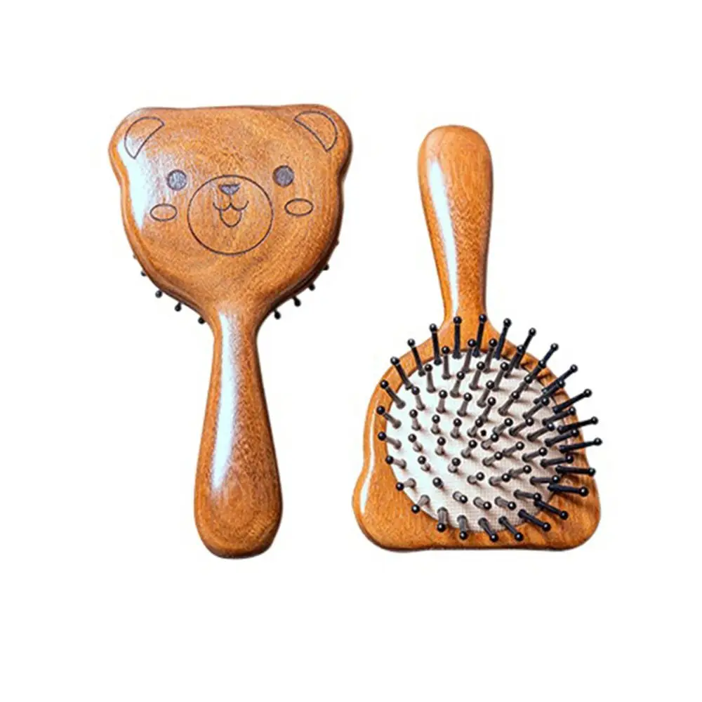 

Деревянная расческа с воздушной подушкой для массажа кожи головы, ручная работа, в форме милой кошачьей мордочки, традиционное ремесло, изысканная массажная щетка для мужчин