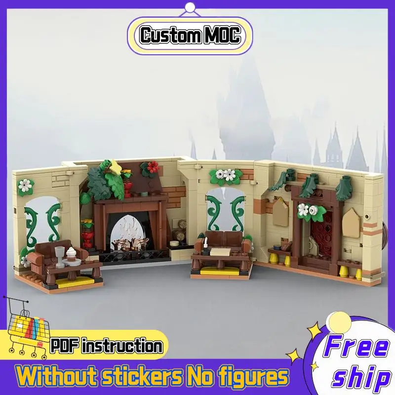 470PCS magic Movie Harrying  MOC House Common Room scene model DIY creative ideas Toy Assembly Puzzle birthday christmas Gift
