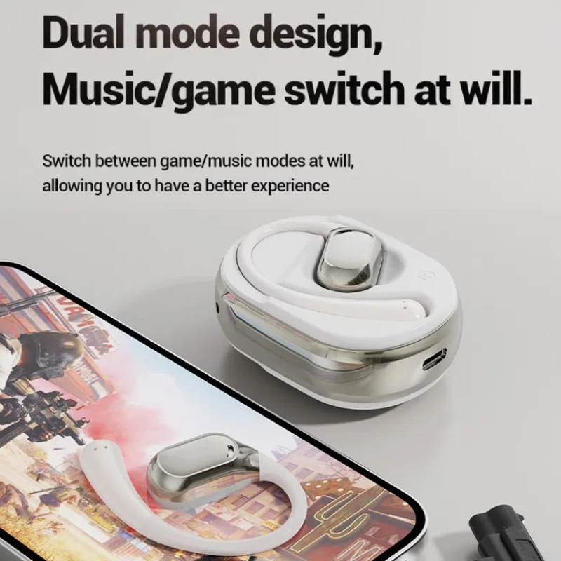 

High Quality 360degree Surround Sound Wireless Bluetooth 5.4 Earphones Wireless the Ear Sports Earphones Support Noise Reduction