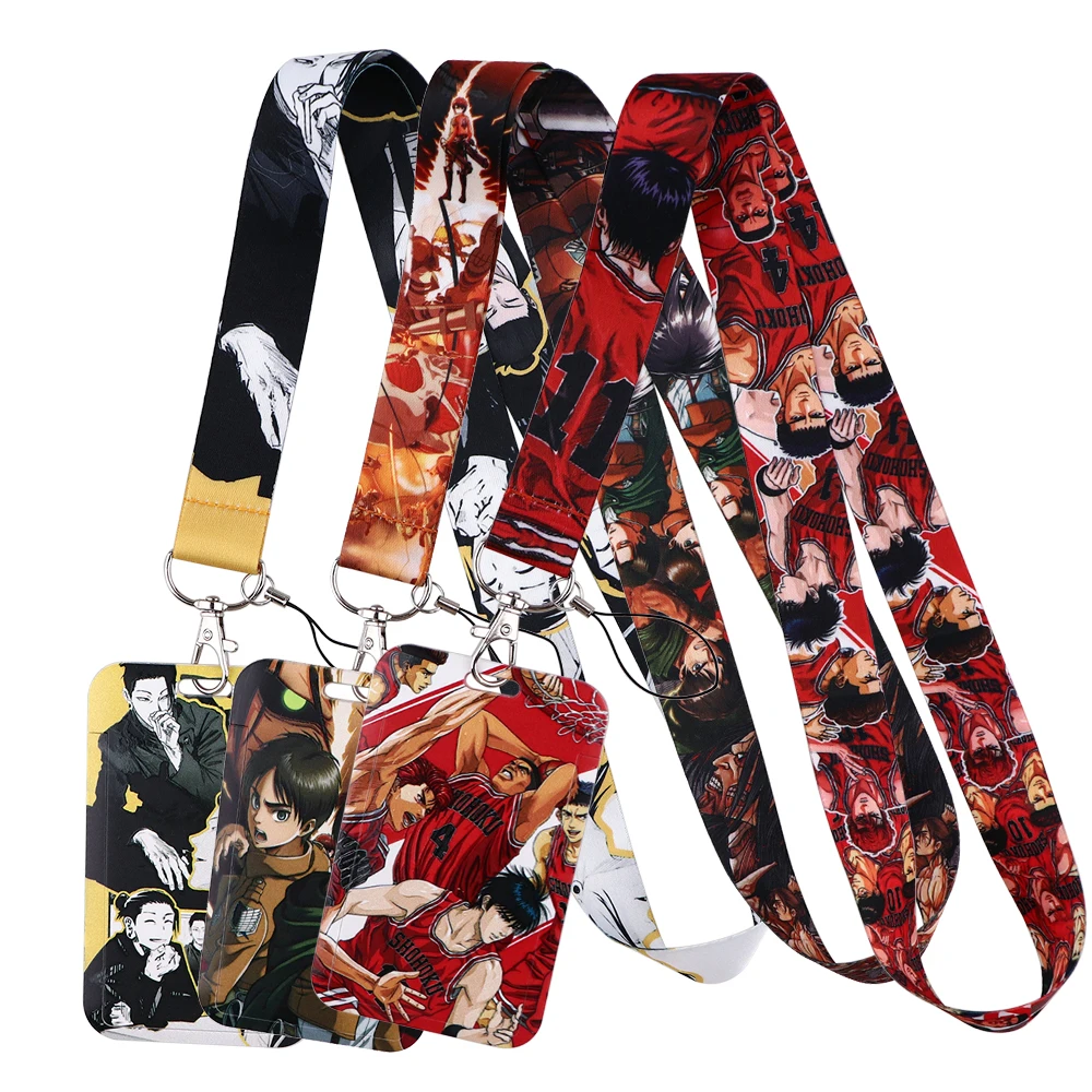 

LX1289 Japanese Anime Neck Strap Lanyard for Keys Keychain Badge Holder ID Credit Card Pass Hang Rope Phone Charm Accessories