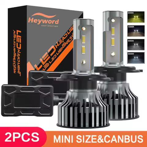 Heyword H4 H7 LED car Headlight 22000LM 6500K Lamp H1 9005 9006 H8 H9 H11 fog lights Bulbs White