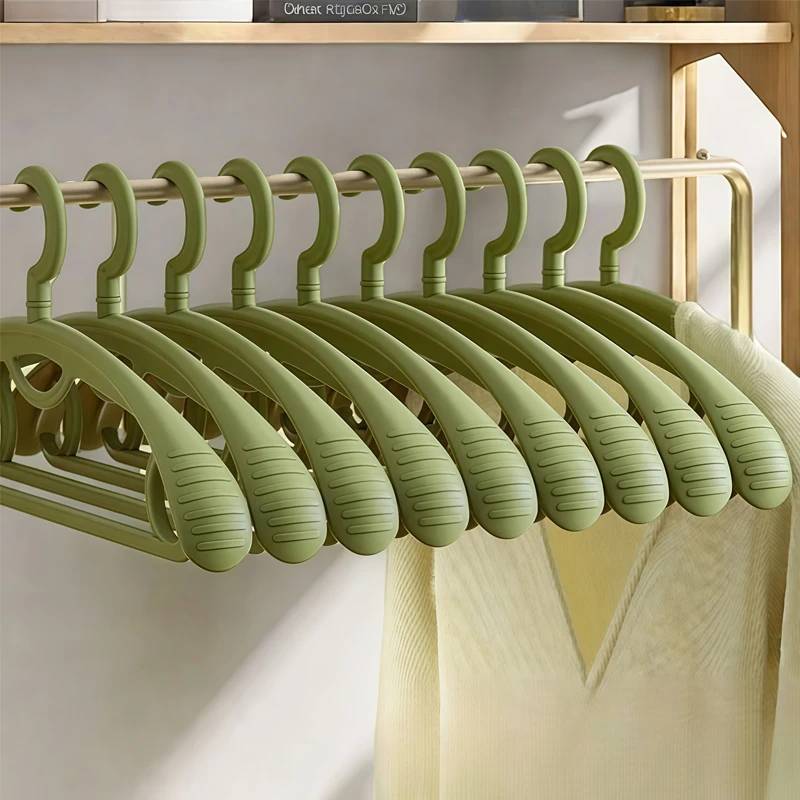 

10Pcs Wide Shoulder Coat Hangers - Space-Saving Clothes Drying Racks for Home Storage Thickened Non-slip Clothes Hanger