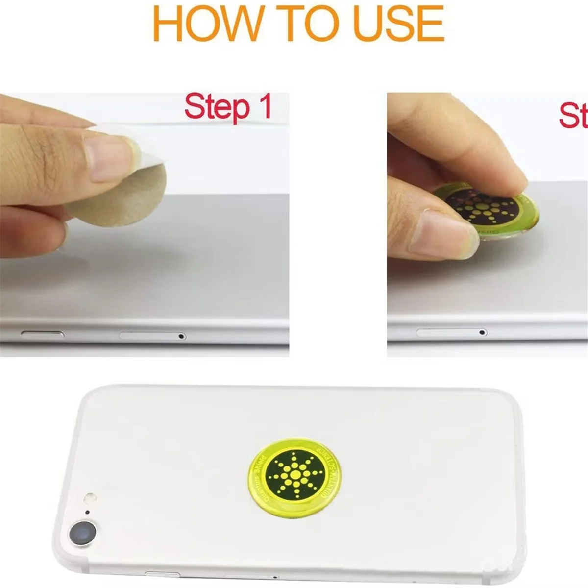 EMF Radiation Protection Sticker, escudo anti-radiação, prata, 6pcs