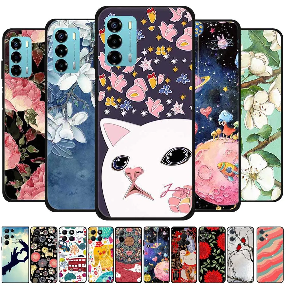 Reliëf Geverfde Telefoonhoesjes Voor Zte Blade V40 Vita Case Zachte Siliconen Hoes Para Blade V40vita 8045 Protector Shell Reliëf Capa