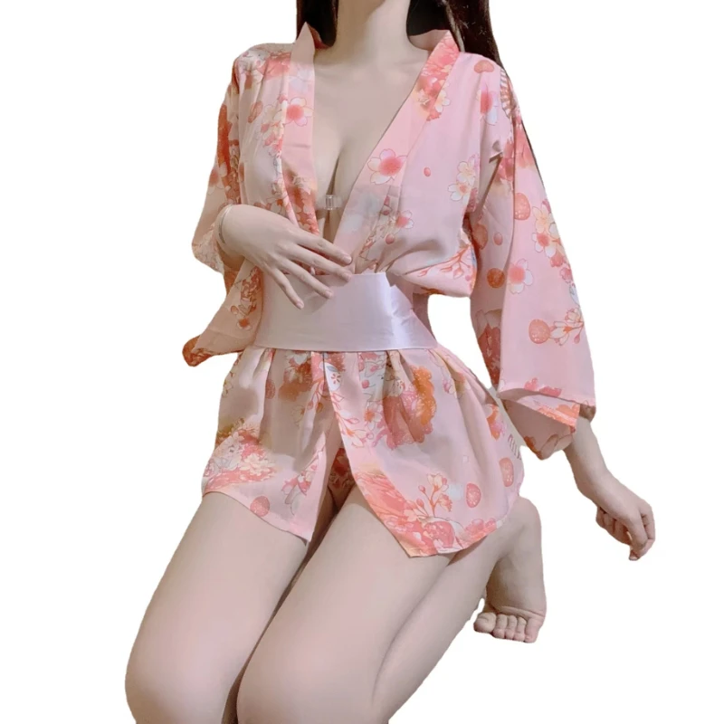 New Sexy Nightdress Cosplay Japanese Kimono Uniform Erotic Temptation Exotic Costumes Sex Lingerie Women Cosplay Short Dress