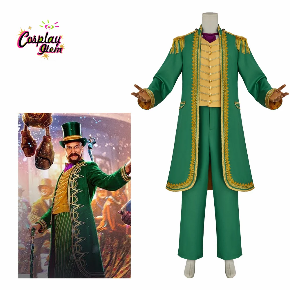 

Jingle Jangle: A Christmas Journey Cosplay Men's Green Suit musical Costume Medieval Jacket Vest Pants Hats Outfits