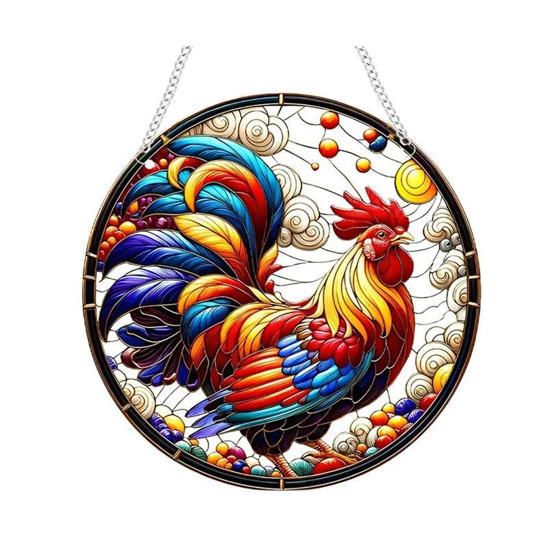 Rooster Acrylic Window Hangings 7.87