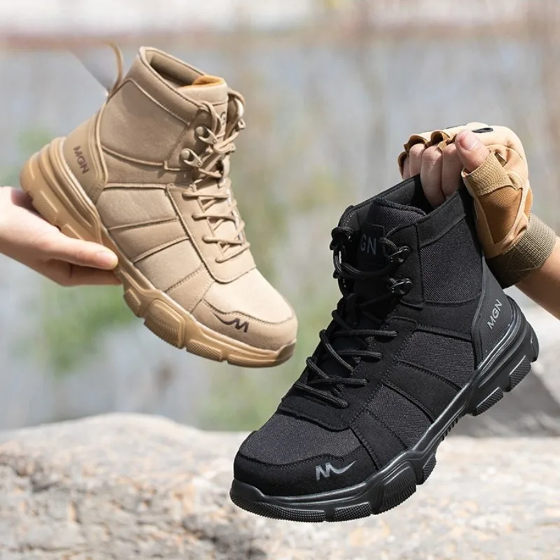 

Couple Light Breathable Non Slip Safety Work Shoes Camouflage Anti-puncture Indestructible Climbing Man Boots Zapatillas Hombre
