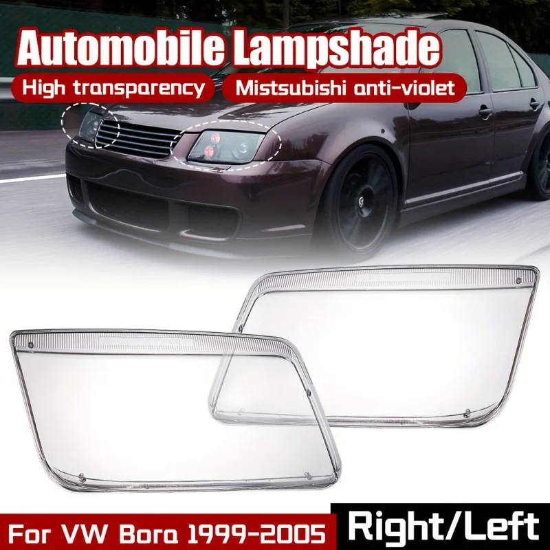 

1/2Approximately a few pieces of JettaA4 Mk4 1999-2005Headlight cover replacement-Polycarbonate UV protectionPCand carbon negati