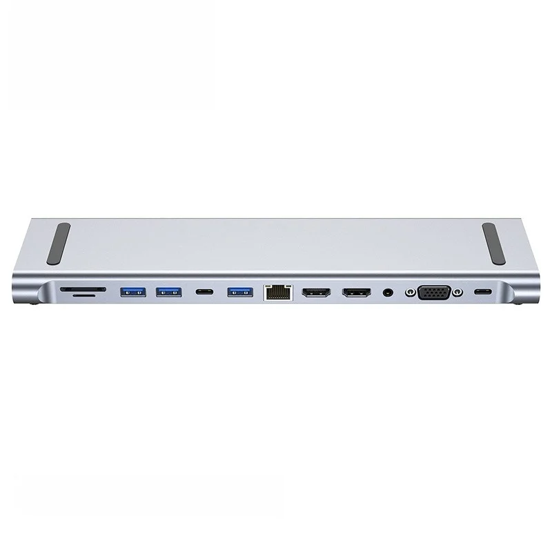 12 in 1 Type-C Docking Station MST Multi-Screen USB-C to Ethernet HDMI DP Multi-Purpose