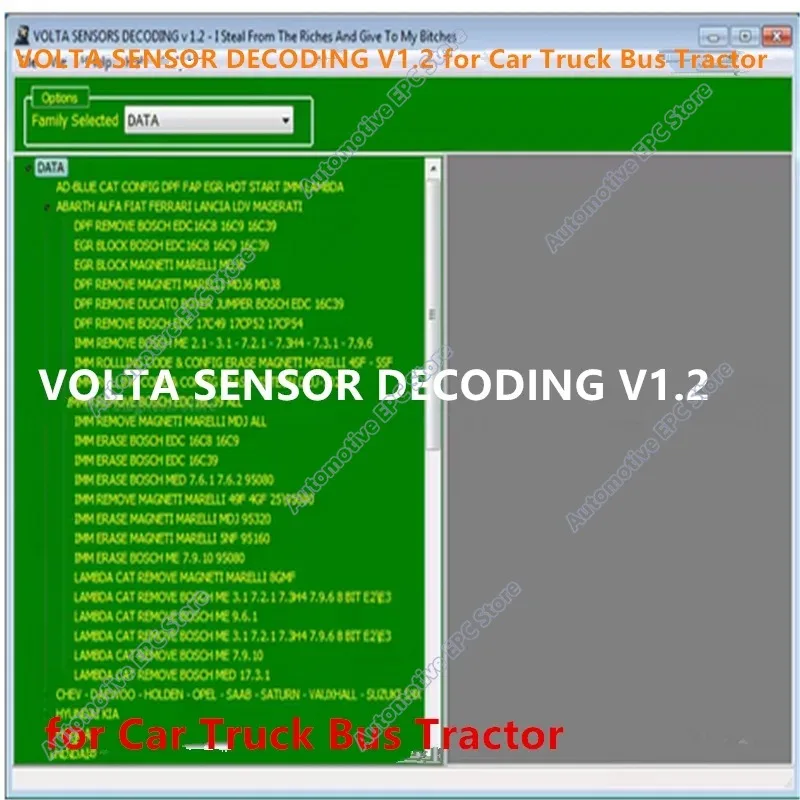 2026 hot new Car Repair software Diagnostic Tools VOLTA SENSOR DECODING V1.2 for Car Truck Bus Tractor Gift Brake Fluid Tester