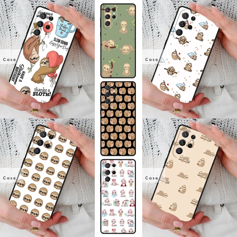 Baby Sloth TPU Phone Case for Samsung Galaxy S26 S25 S24 S23 S22 S21 S20 Note10 Plus FE Ultra Cover