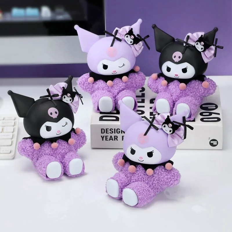 

Kawaii Kuromi Anime Popular Children Desk Decoration Cute Cartoon Model Car Ornament Pendant Lovely Doll Sanrio Gifts Toys