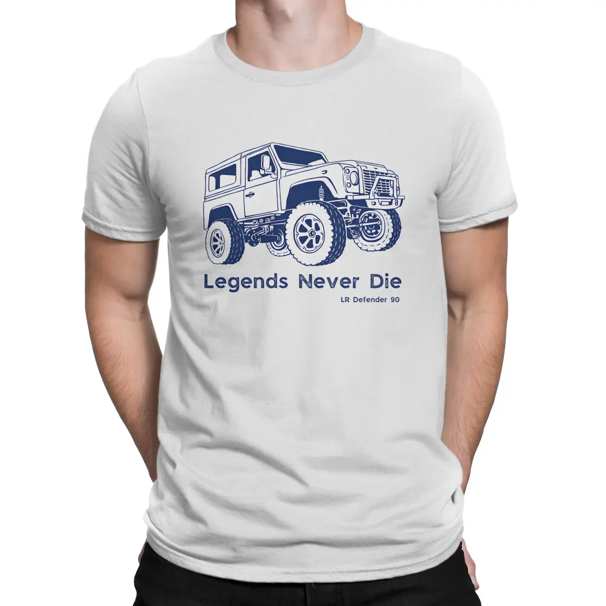 

Land Rover Men's TShirt Legends Never Die Defender 90 Trucks Distinctive T Shirt Harajuku Sweatshirts Hipster