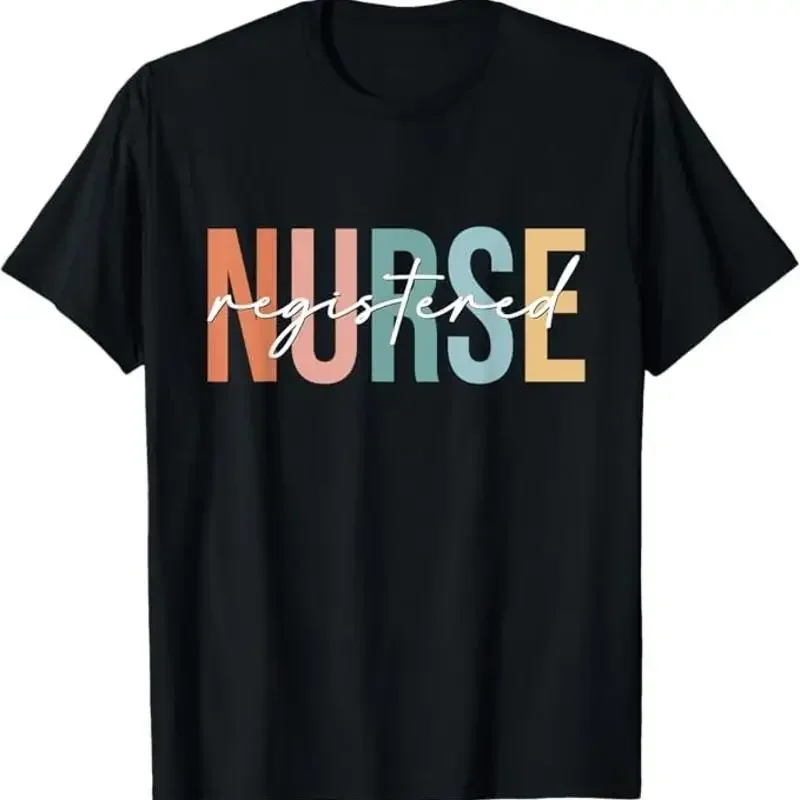Boho Retro Vintage Registered Nurse Stethoscope Nursing T Shirt