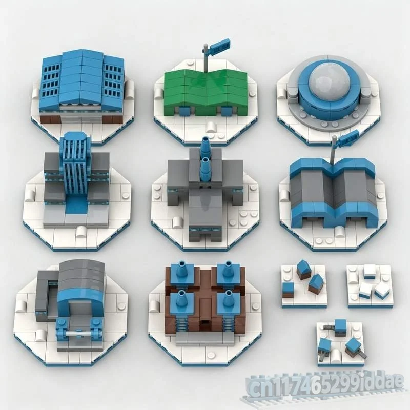 New 787PCS Command Conquer Allied Buildings MOC Model Building Blocks DIY Creative Assembly Educational Toy Display Puzzle Gift