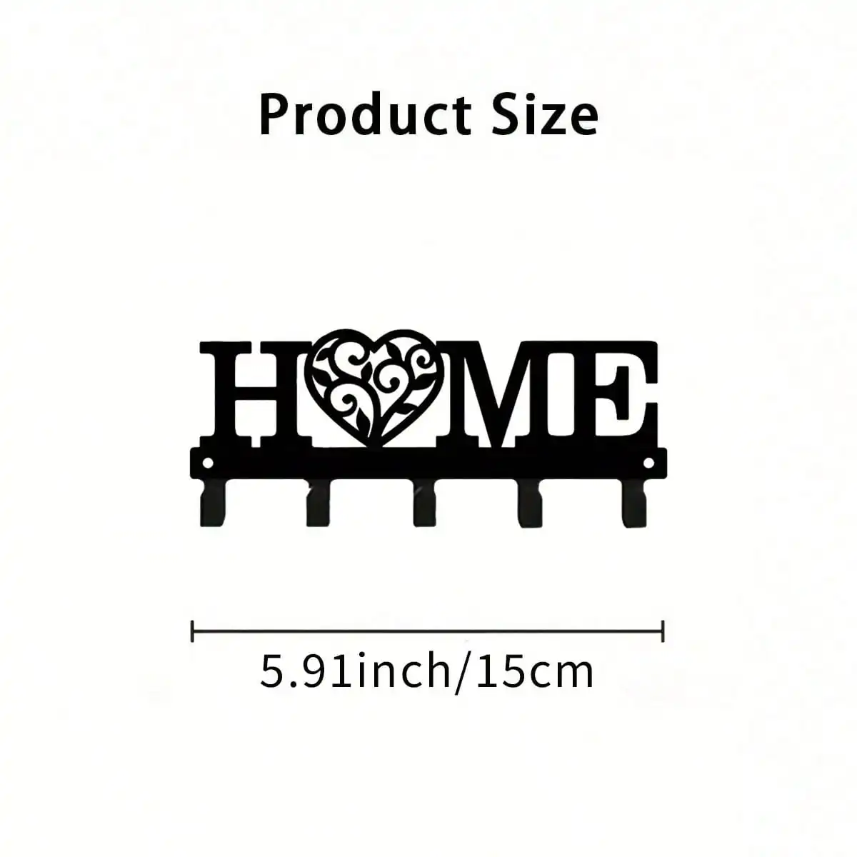 Multi-function Wall Mount Key Hook Rack Easy Install Home Storage Organizer for Key Coat Hat Bag view 3