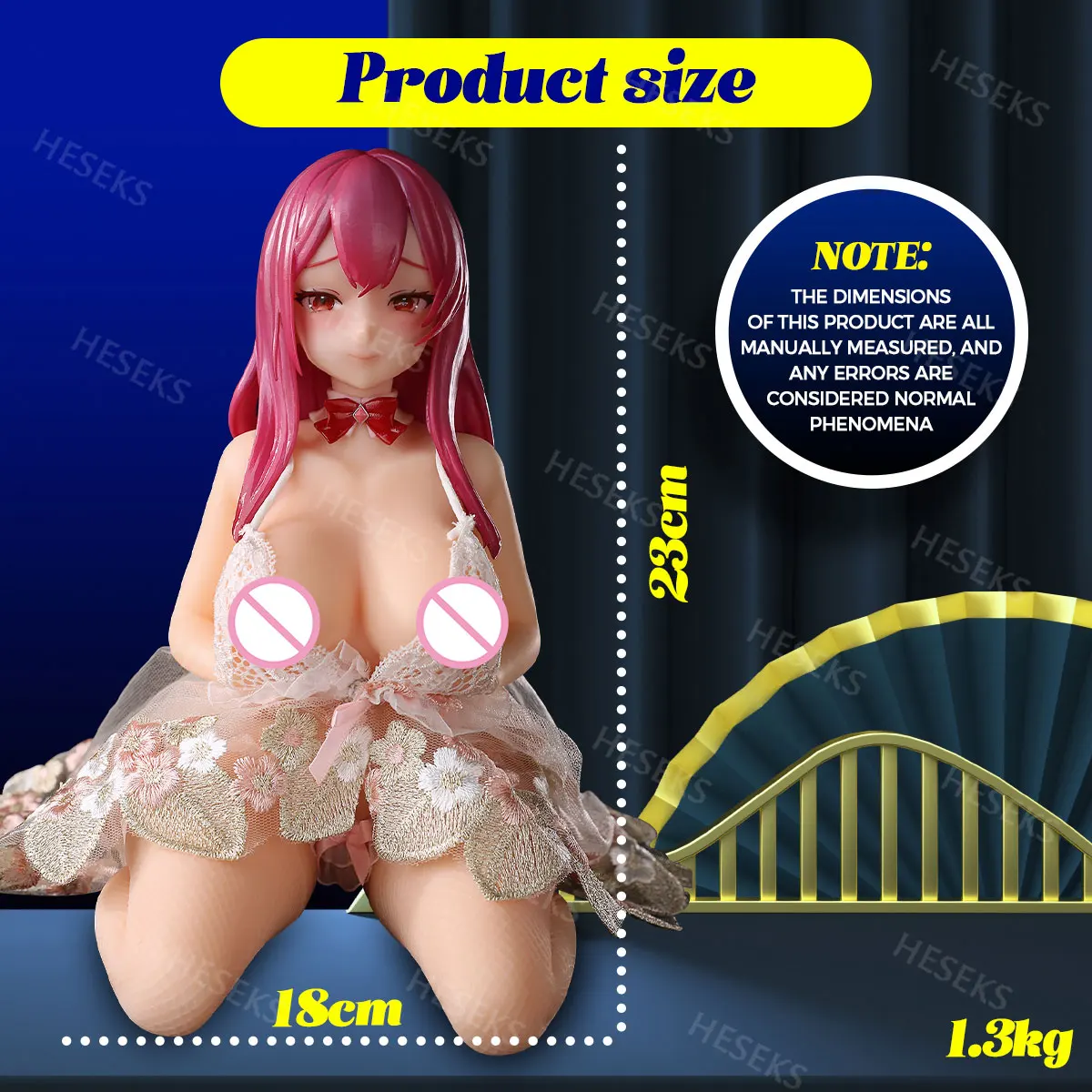 HESEKS Realistic Anime Girl Figure Silicone Masturbation Male Vagina Pussy Masturbators Adult Sex Toy For Men 18+