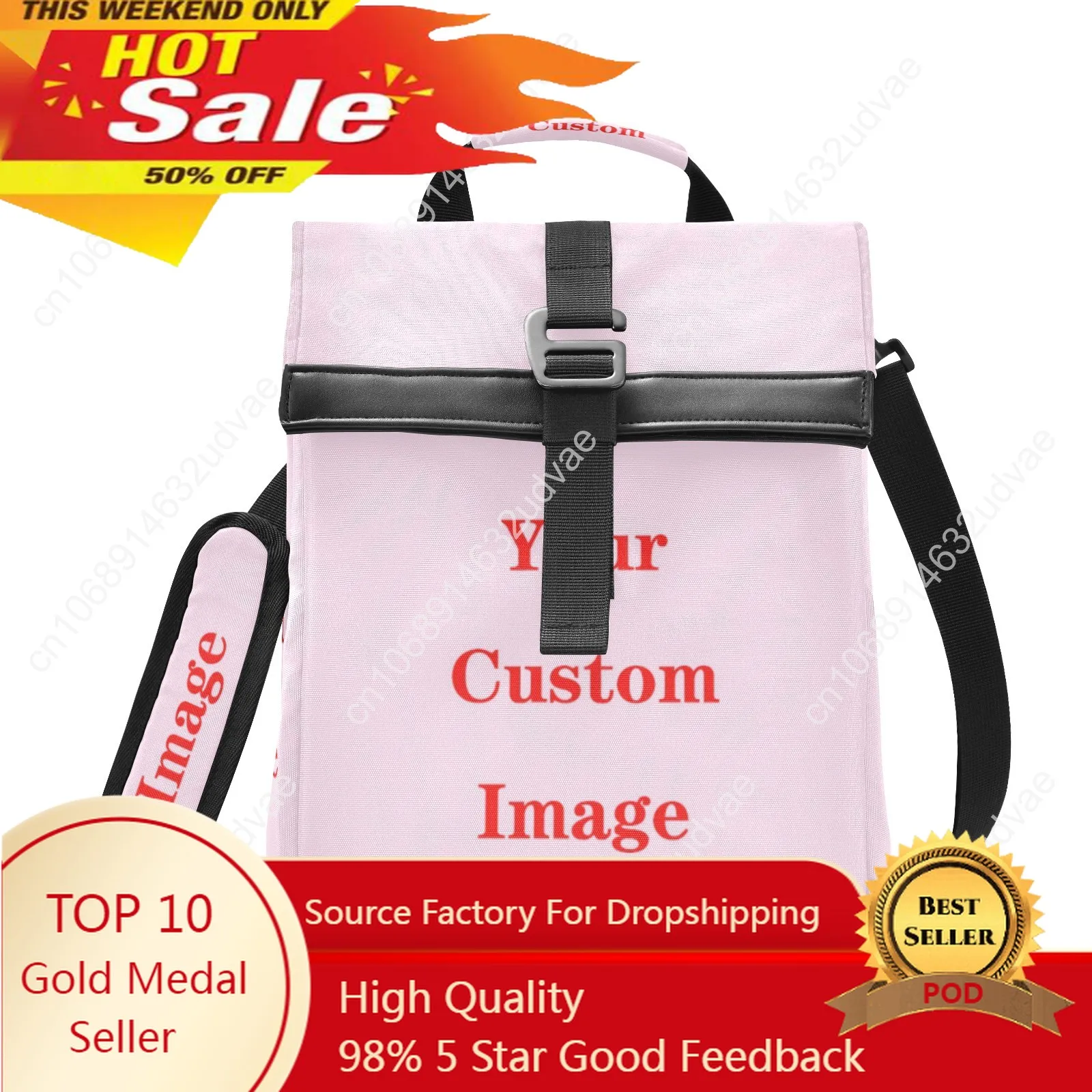 

New Shoulder Lunch Bag Office Food Refrigerated Bag Men And Women Insulation Cover To Keep Warm Custom Image Cooler Bag Handbag