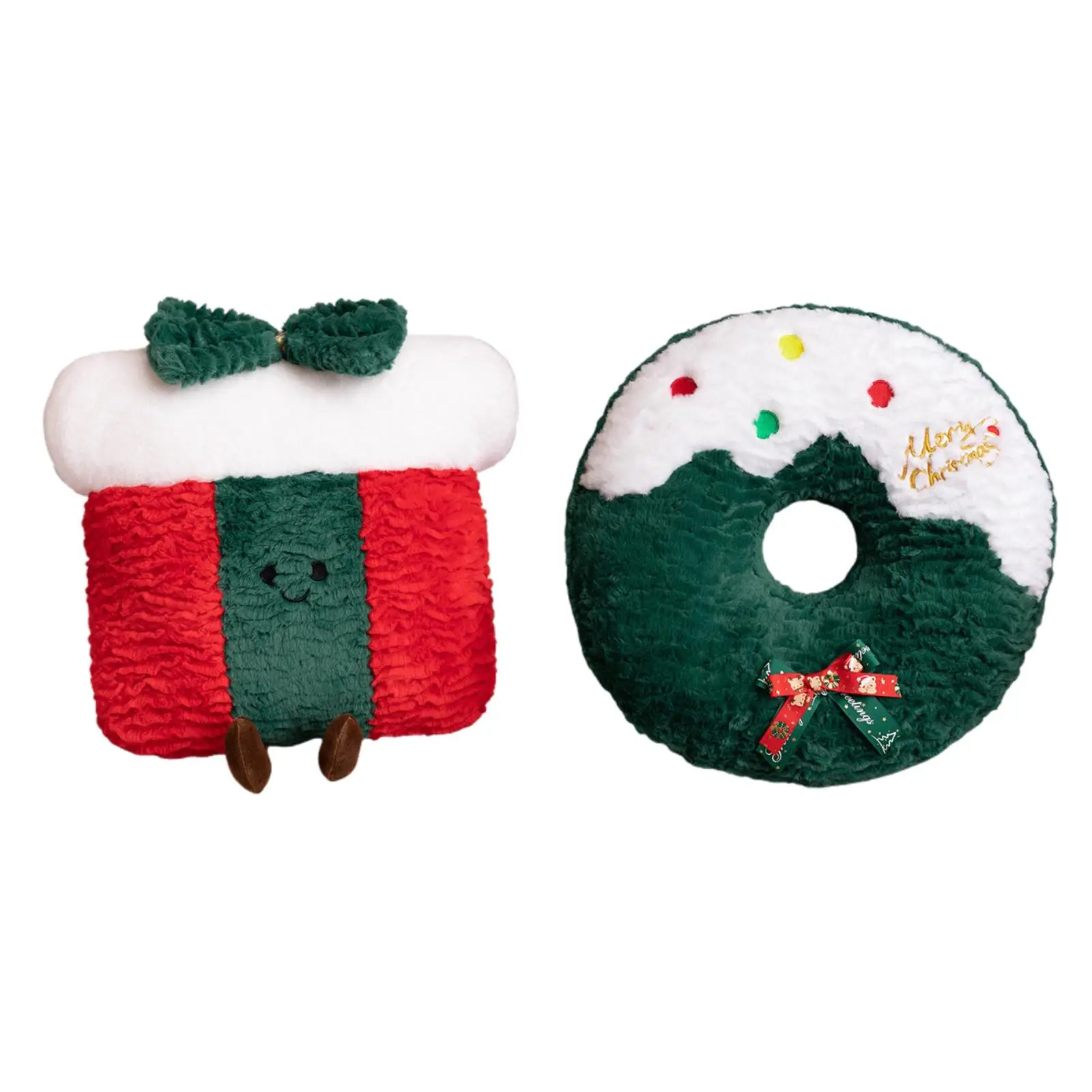 

Christmas Plush Throw Pillow Cute Christmas Decoration for Couch Car Office