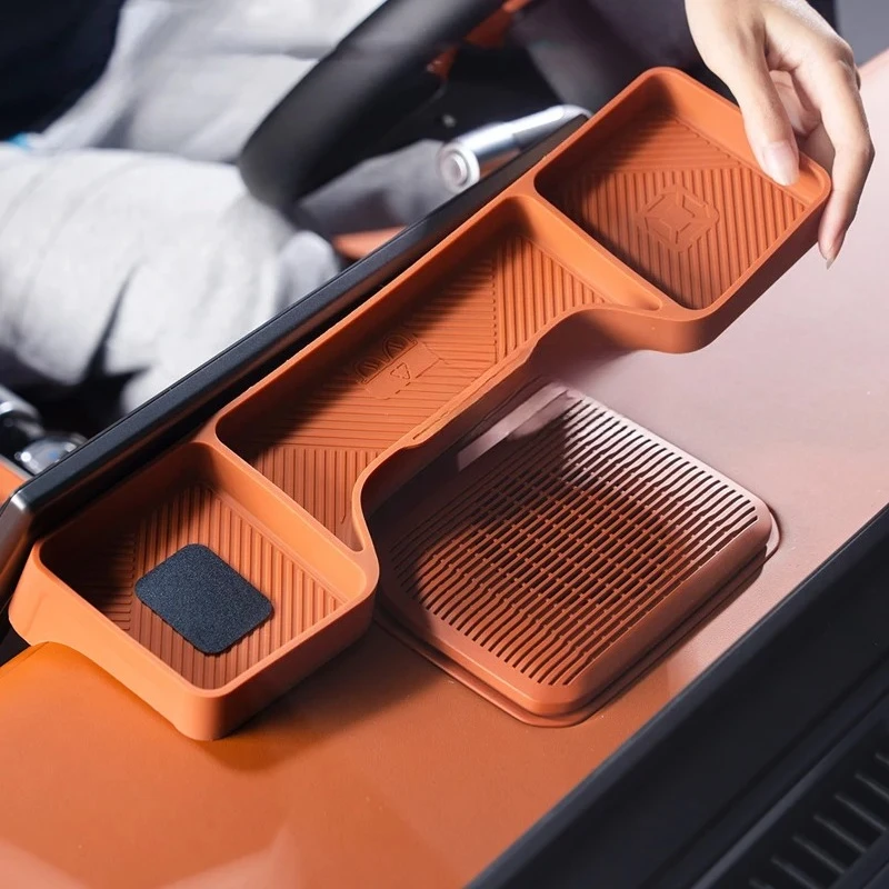 New For Jetour G700 2025 2026 Car Screen Rear Silicone Storage Box Storage Sundries Box Interior Stowing Accessories view 4