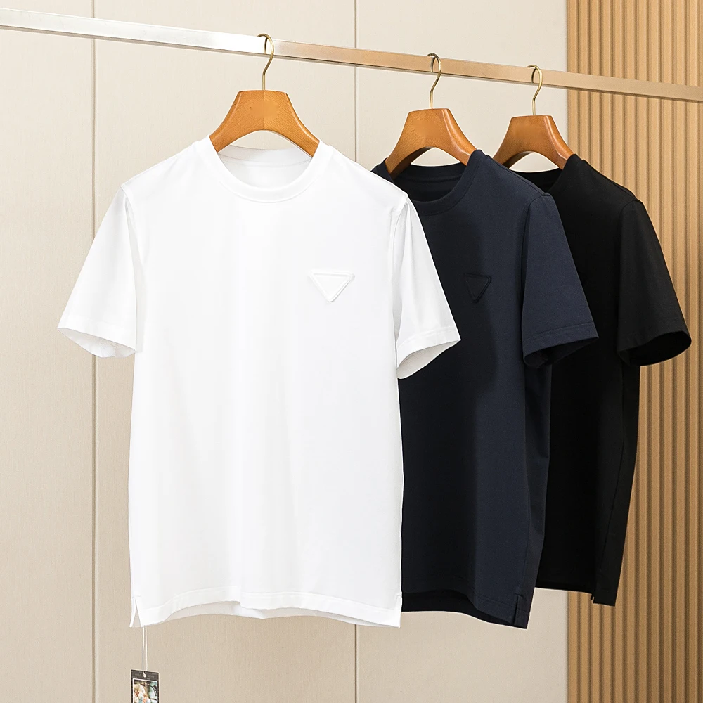 

Luxury Line 3D Pred Flower Design round Ne ort Sve T-irt for Men Casual Summer New Sle Faion Urban Stand Fit