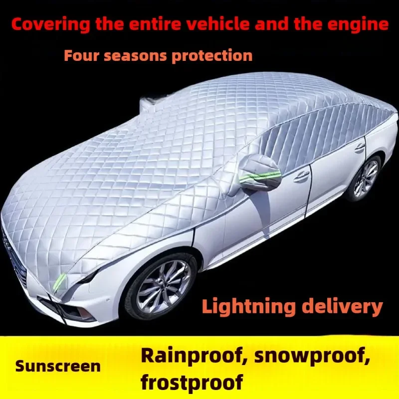 Car Cover Against Hail Outdoor Full Cover Rain Sun UV Protection Universal Cotton Suitable For Various Adverse Weather Condition