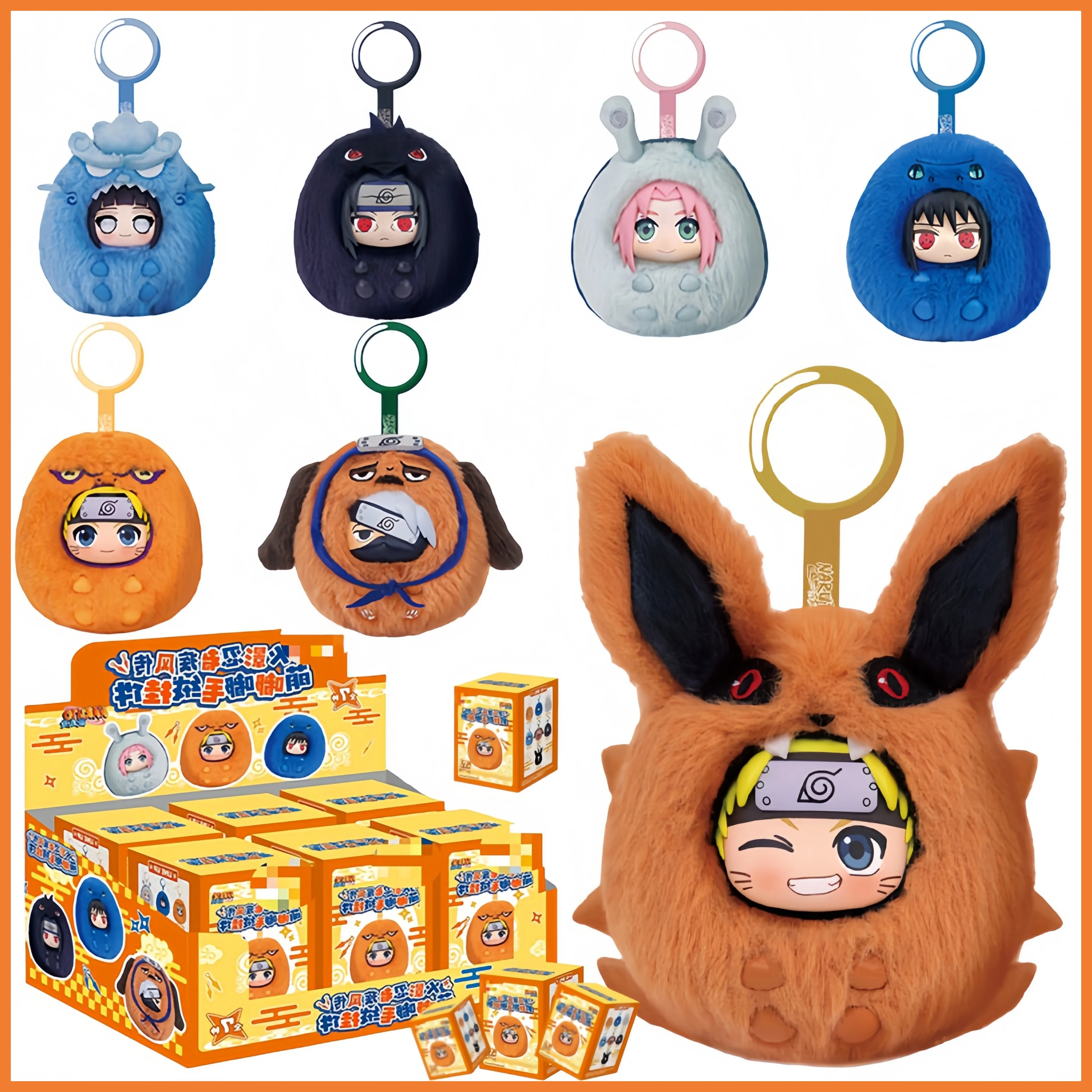 

Новый подлинный Eaki аниме Наруто милая серия Dudu модная слепая коробка игрушки Коллекционная милая кукла брелок сумка подвесной персонаж подарки
