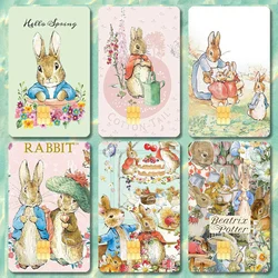 Cute P-Peter Rabbit Stickers Cartoon Credit Card Visa Debit Bank Charge Card Bus Metro Waterproof Sticker Decal Decoration