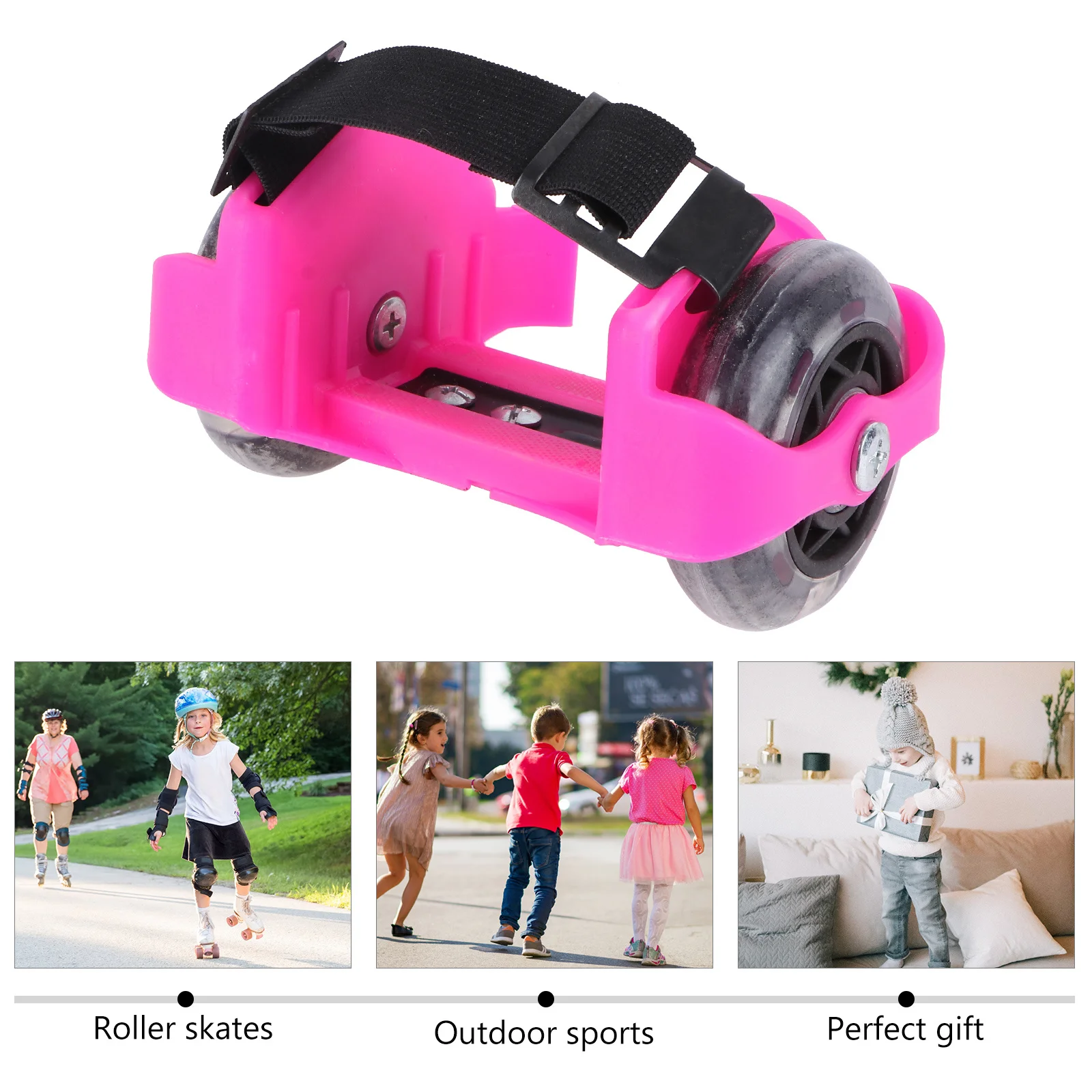 

1Pair Glowing Roller Skates Adjustable Children Skate Shoes Durable Safe Flashing Design Outdoor Sports Gift Kids Wheel Heel