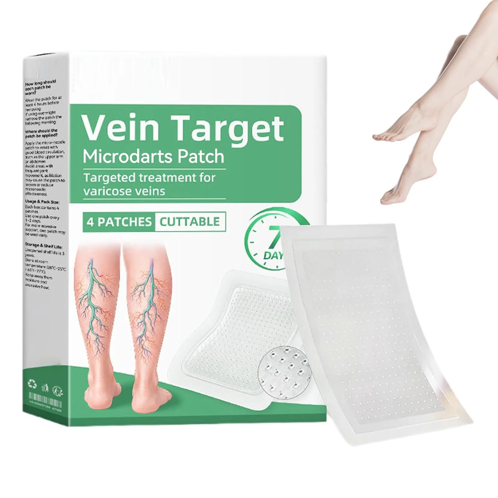 Leg Care Patches Natural Ingredients Are Suitable for All Skin Types Microneedle Patch Moisturizing External Daily Care Product
