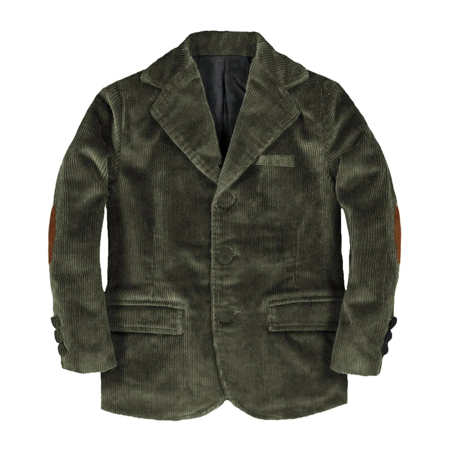 Men's Corduroy Blazer with Elbow Patch Business Casual Jacket Spring Fall Sport Coats Retro Elegant Autumn Winter Man Tuxedos