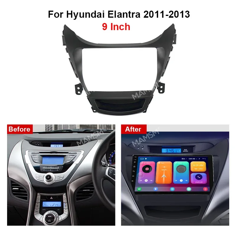 MAMSM For HYUNDAI ELANTRA 2011-2013 Android Car Radio Fascia Auto Stereo Frame Dashboard Install Panel Trim Refitting Kit