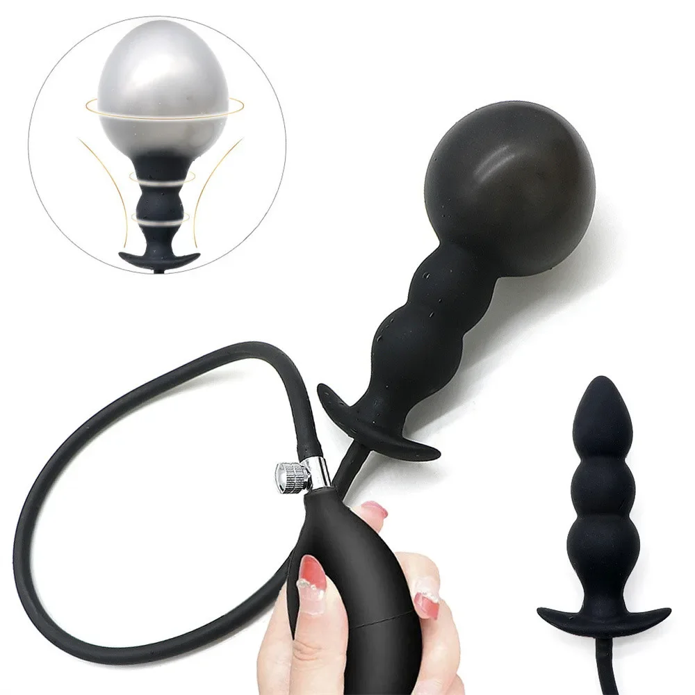 Spikes Anal Beads Huge Inflatable Butt Plug For Women Vaginal Dilator Men Anus Expander Big Dildos Female Masturbation Sex Toys