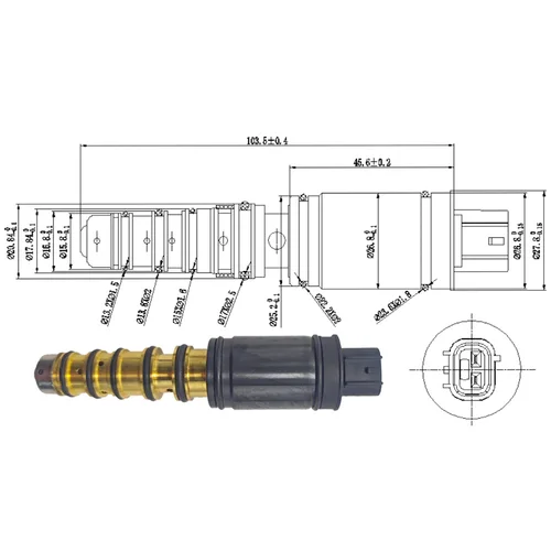 Imagen 2 del producto Válvula de control de compresor de CA para solenoide de control de compresor de CA toyota Camry RAV4 corolla Denso 6SEU16C