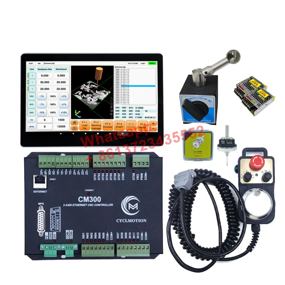 Cyclmotion CM400 CM300 CM600 SECCOPIA 3/4/6-axis G-code offline system 10-inch touchscreen edge finding 45° angle ball bearing