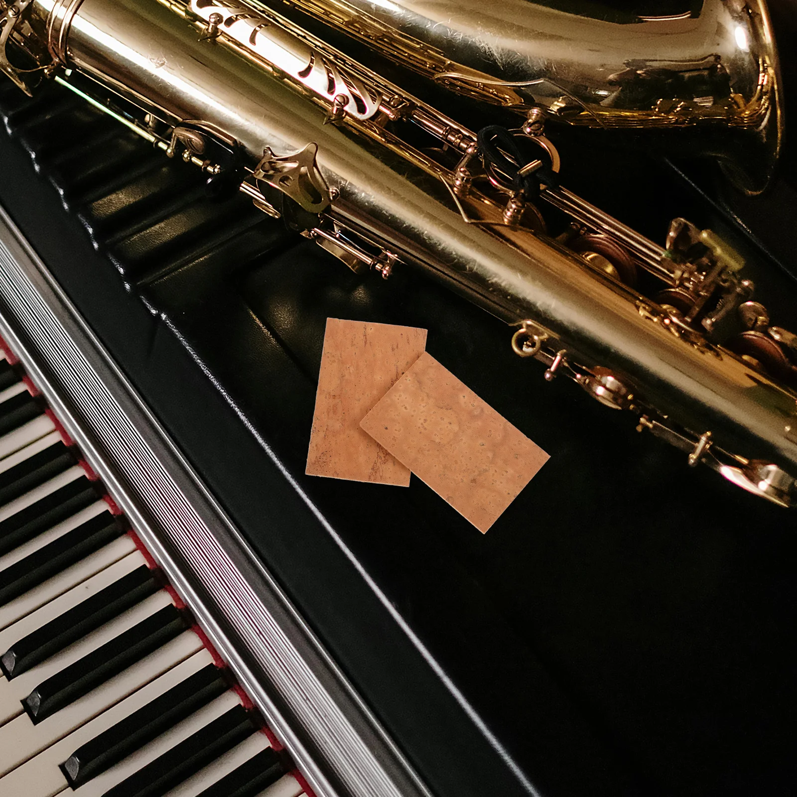 

2Pcs Wood Tenor Saxophone Neck Cork Sheets Saxophone Mouthpiece Cork Replacement Repair Kit for Sax Accessories Durability